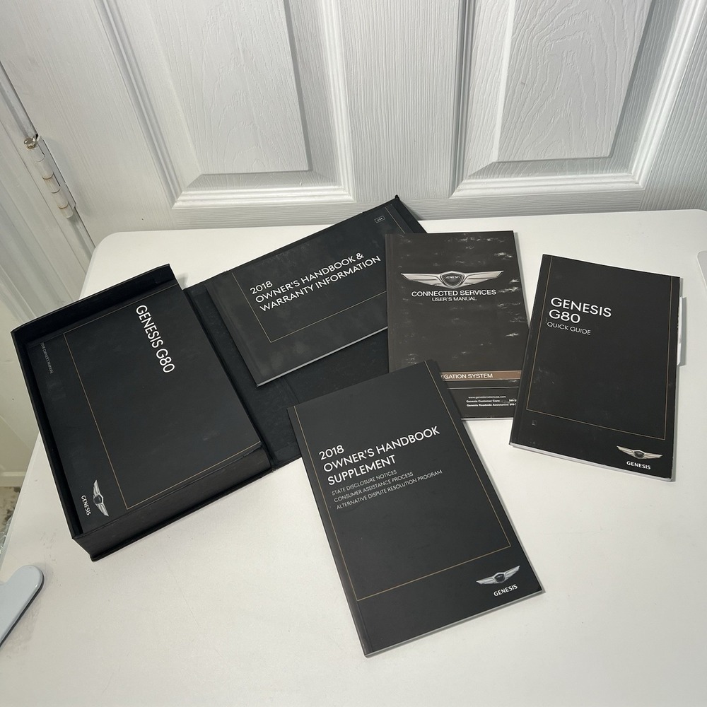 2018 Genesis G80 Factory Owners Manual Set w/ Case Quick Guide OEM